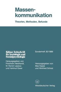 portada Massenkommunikation: Theorien, Methoden, Befunde (in German)