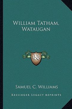 portada william tatham, wataugan (en Inglés)