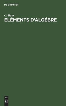 portada Eléments d\ Algébre (en Francés)