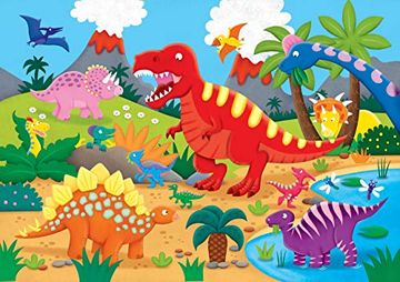 portada Dinosaurs Kids'Floor Puzzle (en Inglés)