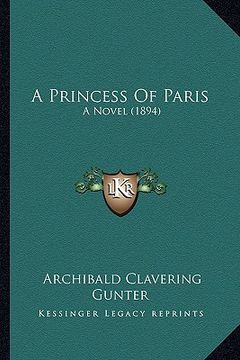 portada a princess of paris: a novel (1894) (en Inglés)