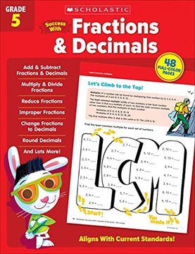 portada Scholastic Success with Fractions & Decimals Grade 5 Workbook (en Inglés)