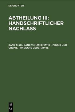portada Mathematik¿ Physik und Chemie, Physische Geographie (en Alemán)