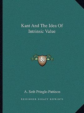 portada kant and the idea of intrinsic value (en Inglés)