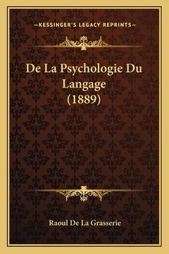 portada De La Psychologie Du Langage (1889) (en Francés)