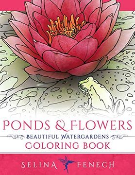 portada Ponds and Flowers - Beautiful Watergardens Coloring Book 