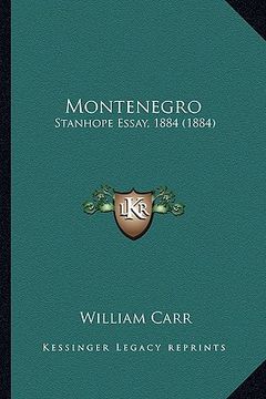 portada montenegro: stanhope essay, 1884 (1884) (en Inglés)