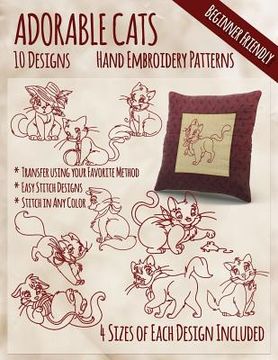 portada Adorable Cats Hand Embroidery Patterns (en Inglés)