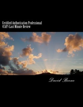 portada Certified Authorization Professional (CAP) Last Minute Review (en Inglés)