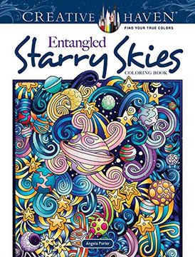 portada Creative Haven Entangled Starry Skies Coloring Book (en Inglés)