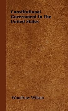 portada constitutional government in the united states (in English)