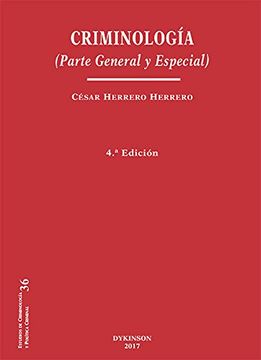 portada Criminologia Parte General y Especial 4'ed (in Spanish)