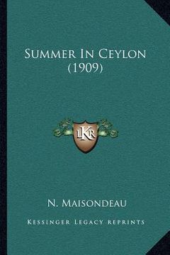 portada summer in ceylon (1909) (in English)