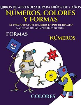 portada Libros de Aprendizaje Para Niños de 2 Años (Libros Para Niños de 2 Años - Libro Para Colorear Números, Colores y Formas): Un Libro Para Colorear.   Una Excelente Introducción a las Formas, col