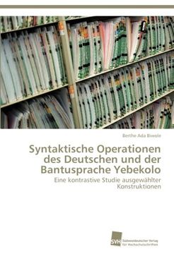 portada Syntaktische Operationen des Deutschen und der Bantusprache Yebekolo (en Alemán)