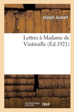 portada Lettres À Madame de Vintimille (in French)