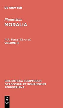 portada Plutarchus: Moralia. Volume Iii: 3 (Bibliotheca Scriptorum Graecorum et Romanorum Teubneriana) (en Inglés)