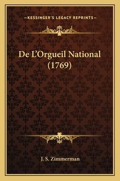 portada De L'Orgueil National (1769) (en Francés)