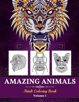 portada Amazing Animals Adult Coloring Book (en Inglés)