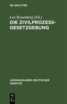portada Die Zivilprozessgesetzgebung (in German)