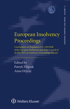 portada European Insolvency Proceedings: Commentary on Regulation (EU) 2015/848 of the European Parliament and of the Council of 20 May 2015 on Insolvency Pro (en Inglés)