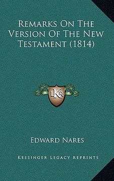 portada remarks on the version of the new testament (1814) (en Inglés)