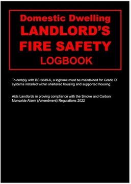 portada Landlords Domestic Dwelling Fire Safety Logbook (en Inglés)