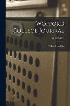 portada Wofford College Journal; 41 1930-1931 (in English)