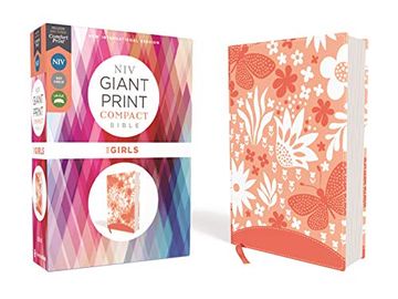 portada Holy Bible: New International Version, Coral, Leathersoft, Giant Print Bible for Girls, Comfort Print (en Inglés)