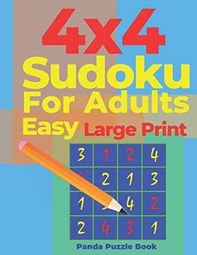 portada 4x4 Sudoku for Adults Easy Large Print: Sudoku Puzzle Books Easy - Logic Games for Adults - Brain Games Books for Adults (in English)