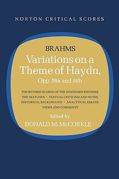 portada variations on a theme of haydn: norton critical score