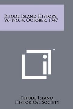portada rhode island history, v6, no. 4, october, 1947 (en Inglés)