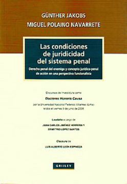 portada Condiciones De Juridicidad Del Sistema Penal. Derecho Penal Enemigo Concepto Juridico - Pena