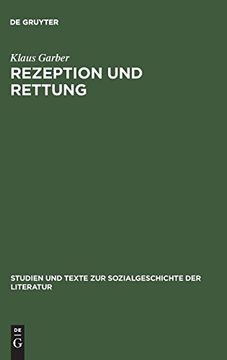 portada Rezeption und Rettung (Studien und Texte zur Sozialgeschichte der Literatur) (en Alemán)