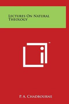 portada Lectures On Natural Theology (en Inglés)