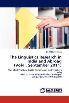 portada the linguistics research in india and abroad (vol-ii, september 2011) (en Inglés)