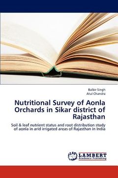 portada nutritional survey of aonla orchards in sikar district of rajasthan (en Inglés)