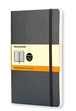 portada Moleskine - Cuaderno Clásico, Bolsillo, Rayado, Negro, Funda Suave (3,5 x 5,5) 