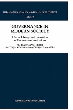 portada governance in modern society (en Inglés)
