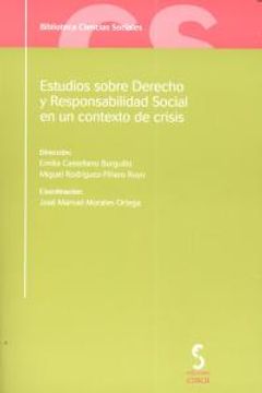 portada Estudios sobre derecho y responsabilidad social en un contexto de crisis