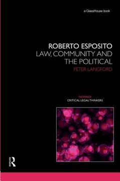 portada roberto esposito: law, community and the political (en Inglés)