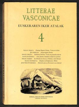 portada Litterae Vasconicae. Euskeraren Iker Atalak. Núm 4. 1988 (in Basque)
