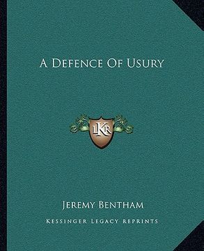portada a defence of usury (en Inglés)