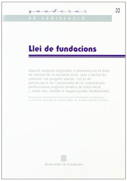 portada Llei de Fundacions (in Catalá)