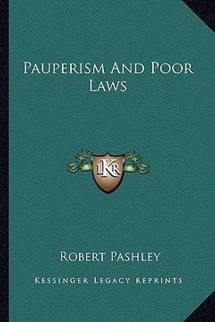 portada pauperism and poor laws (en Inglés)