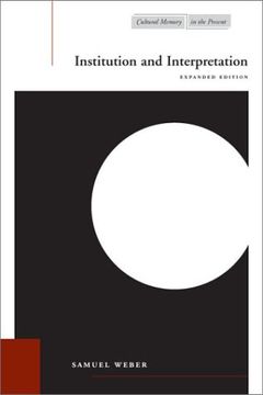 portada Institution and Interpretation: Expanded Edition (en Inglés)