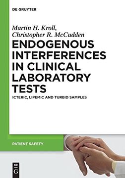 portada Endogenous Interferences in Clinical Laboratory Tests: Icteric, Lipemic and Turbid Samples (Patient Safety) (en Inglés)