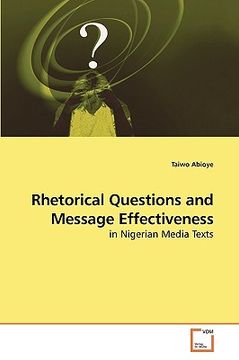 portada rhetorical questions and message effectiveness (en Inglés)