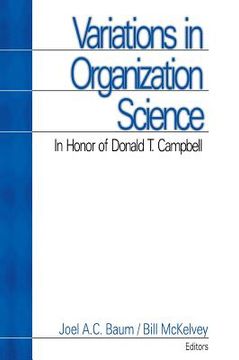 portada variations in organization science: in honor of donald t campbell (en Inglés)