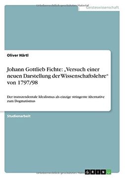 portada Johann Gottlieb Fichte: „Versuch einer neuen Darstellung der Wissenschaftslehre" von 1797/98